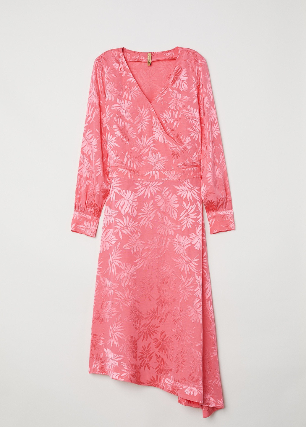 Розовое кэжуал платье H&M однотонное