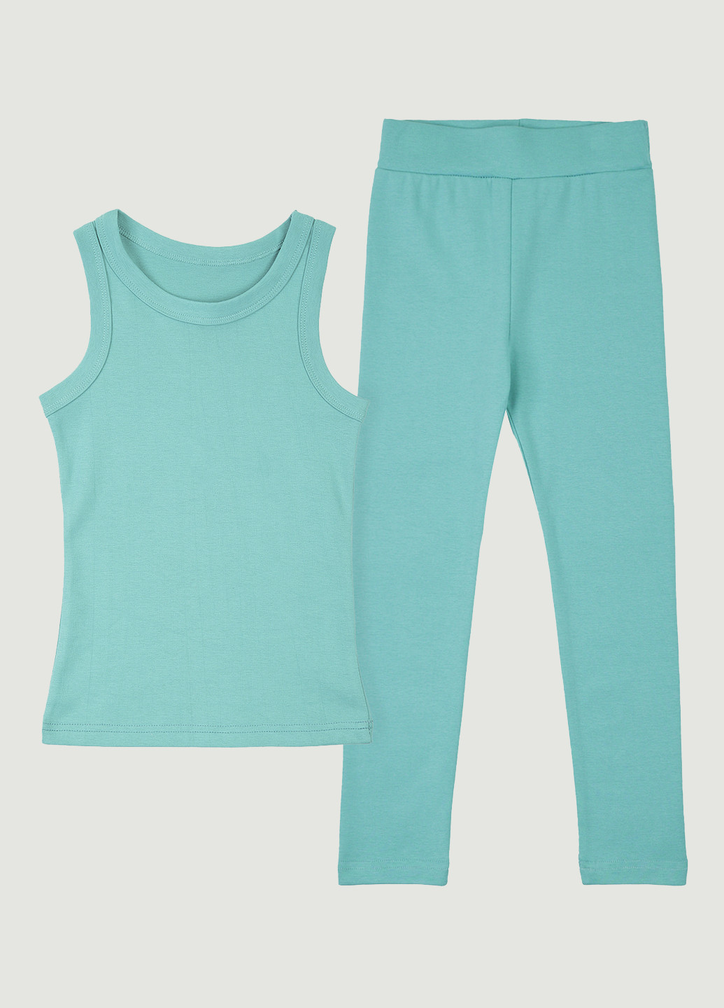 Бирюзовый летний комплект (майка, леггинсы) Garnamama