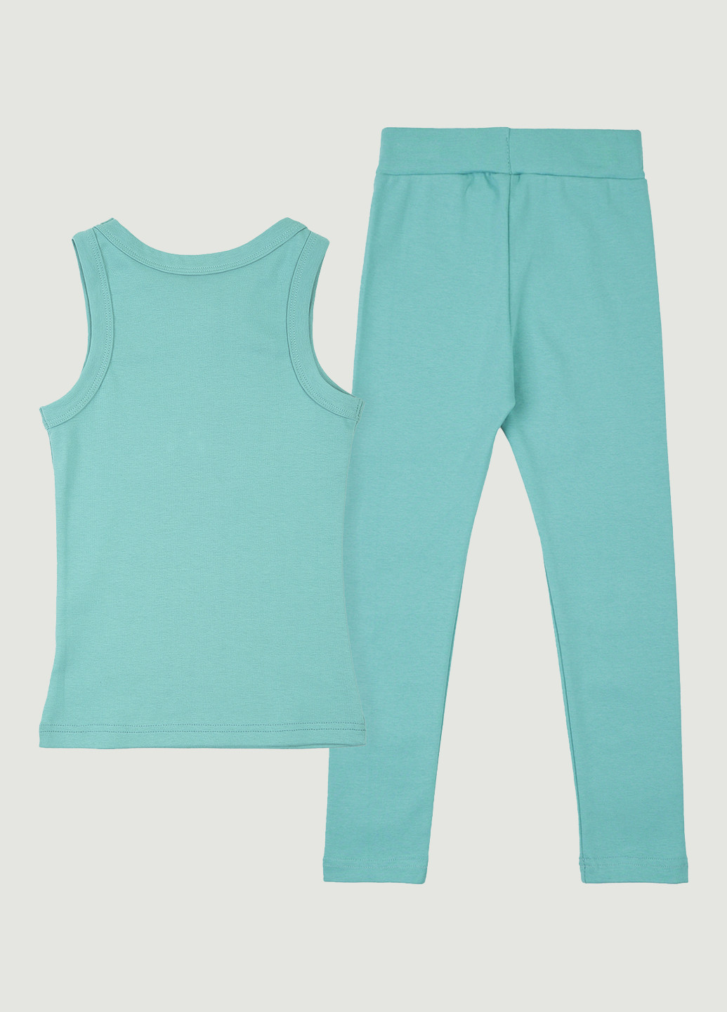 Бирюзовый летний комплект (майка, леггинсы) Garnamama