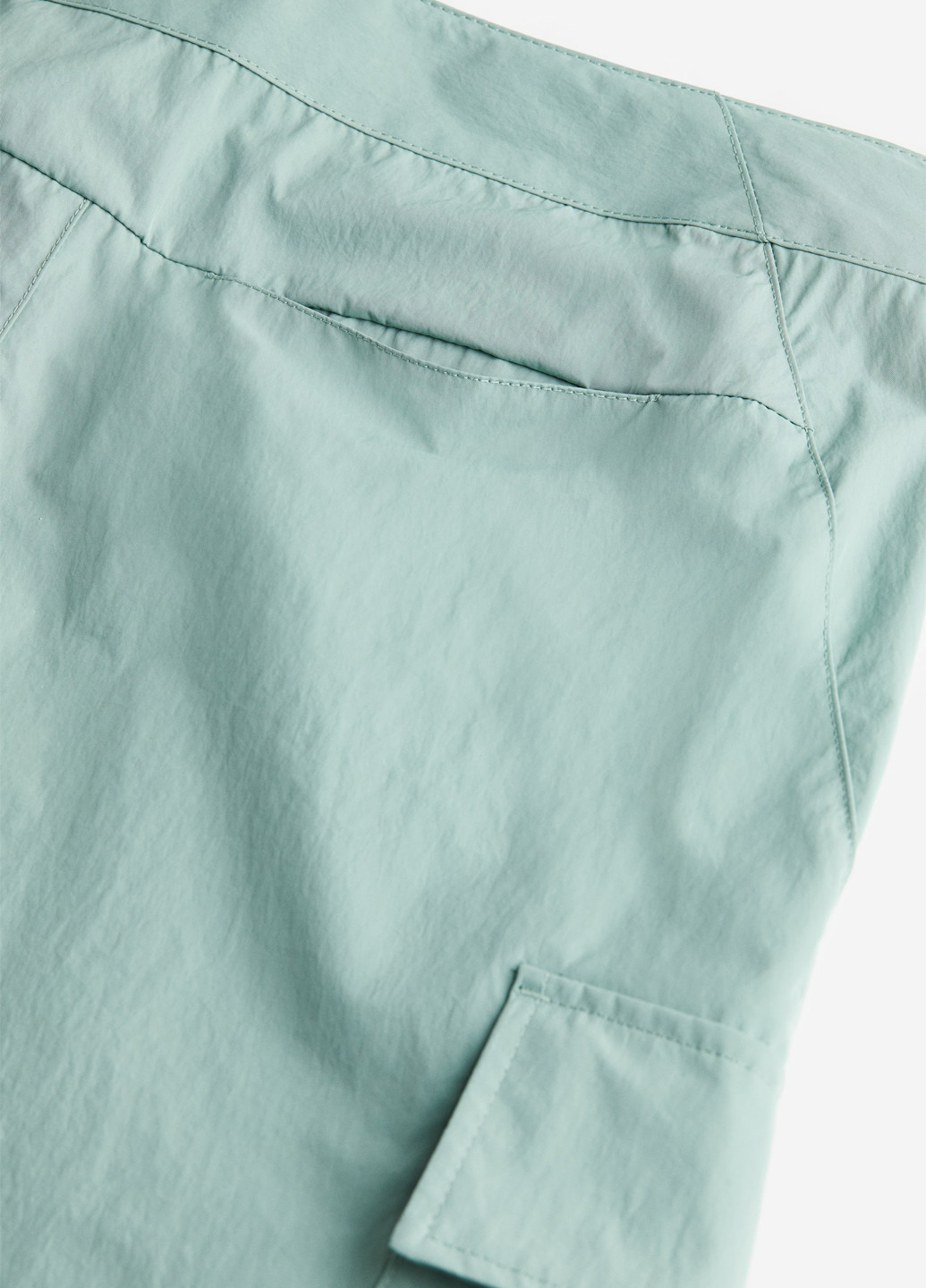 Бирюзовые кэжуал демисезонные карго брюки H&M