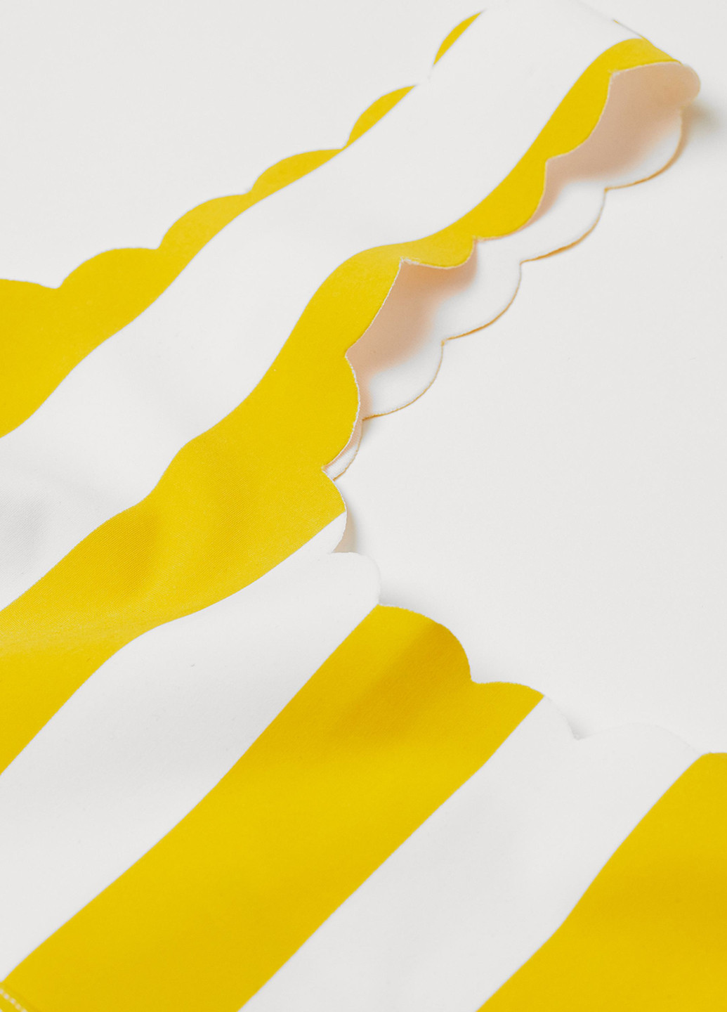 Купальный лиф H&M топ полоска жёлтый пляжный полиамид