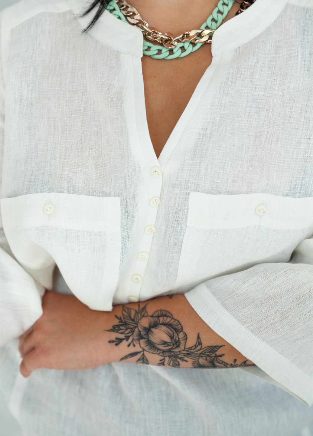 Белая демисезонная блуза MiNiMax