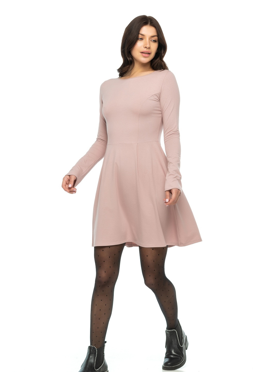 Пудрова кежуал сукня Comease однотонна