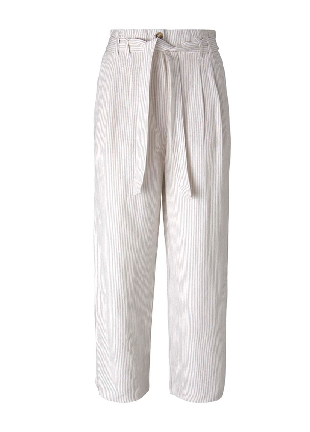 Светло-серые кэжуал демисезонные укороченные, кюлоты брюки Tom Tailor