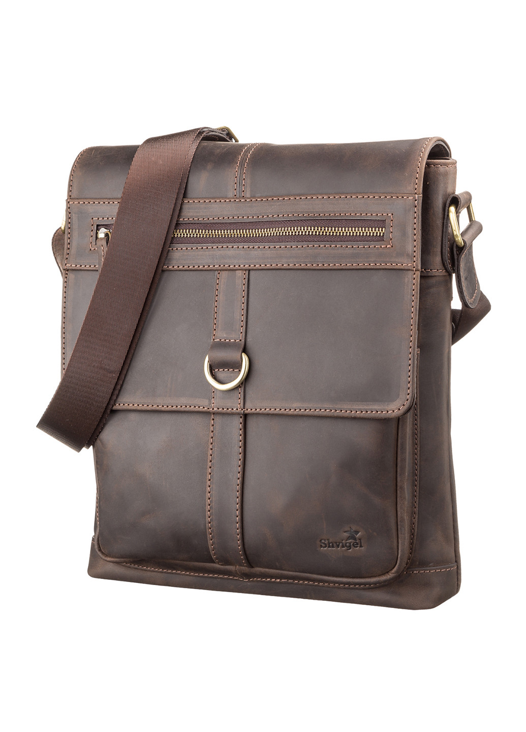 Чоловіча шкіряна сумка 28х32х9 см Shvigel (229460631)