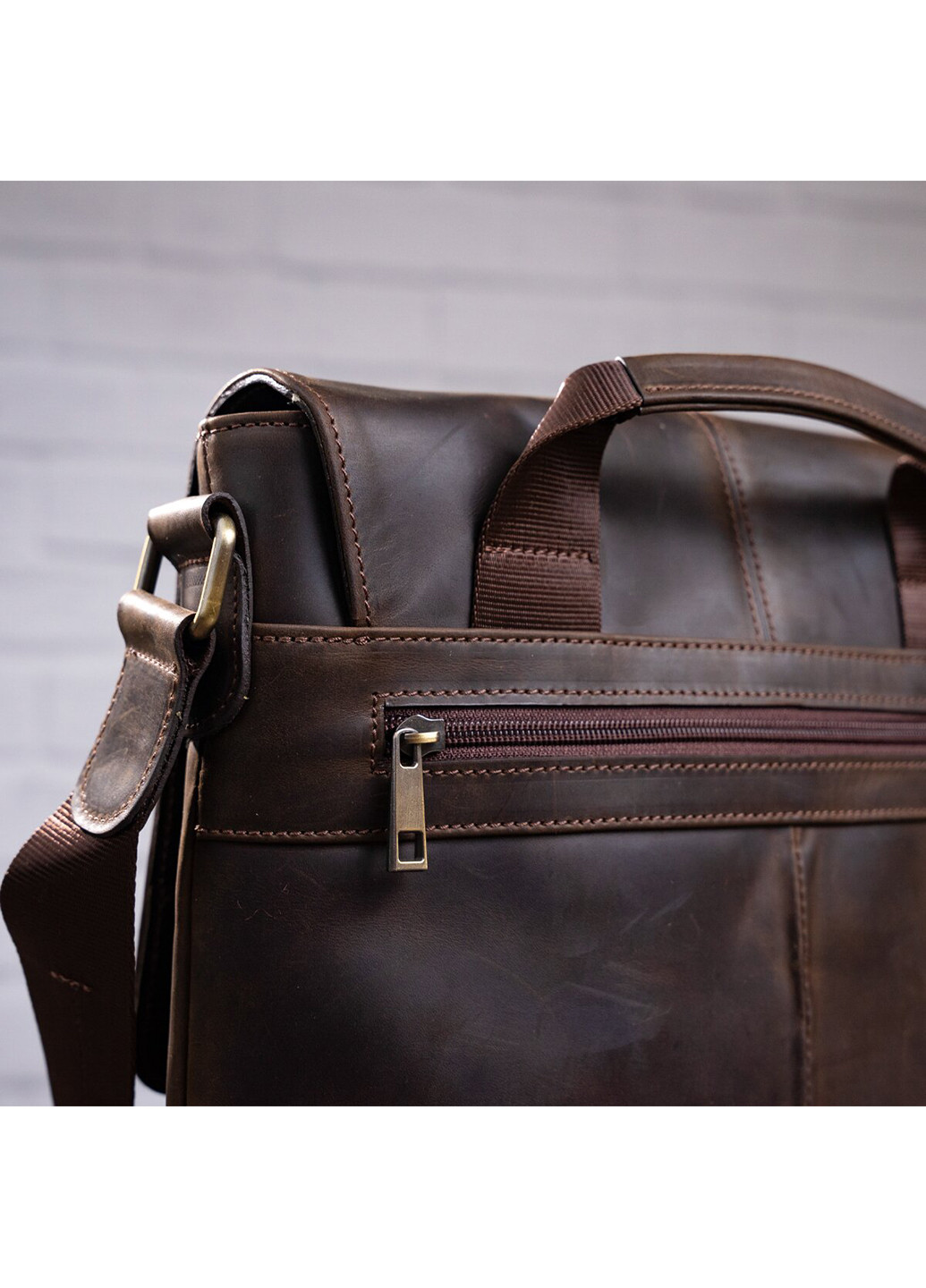 Чоловіча шкіряна сумка 28х32х9 см Shvigel (229460631)