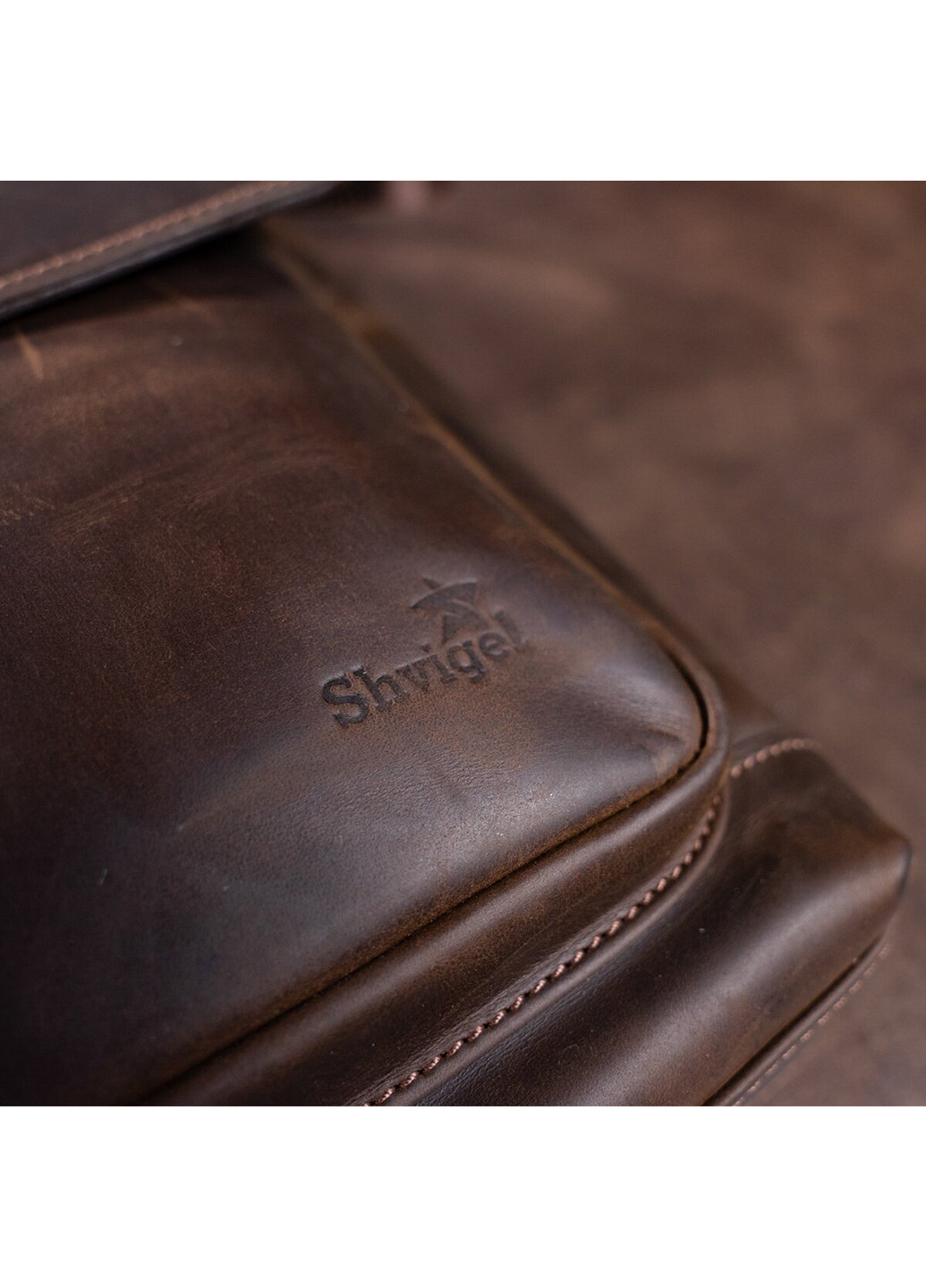 Чоловіча шкіряна сумка 28х32х9 см Shvigel (229460631)