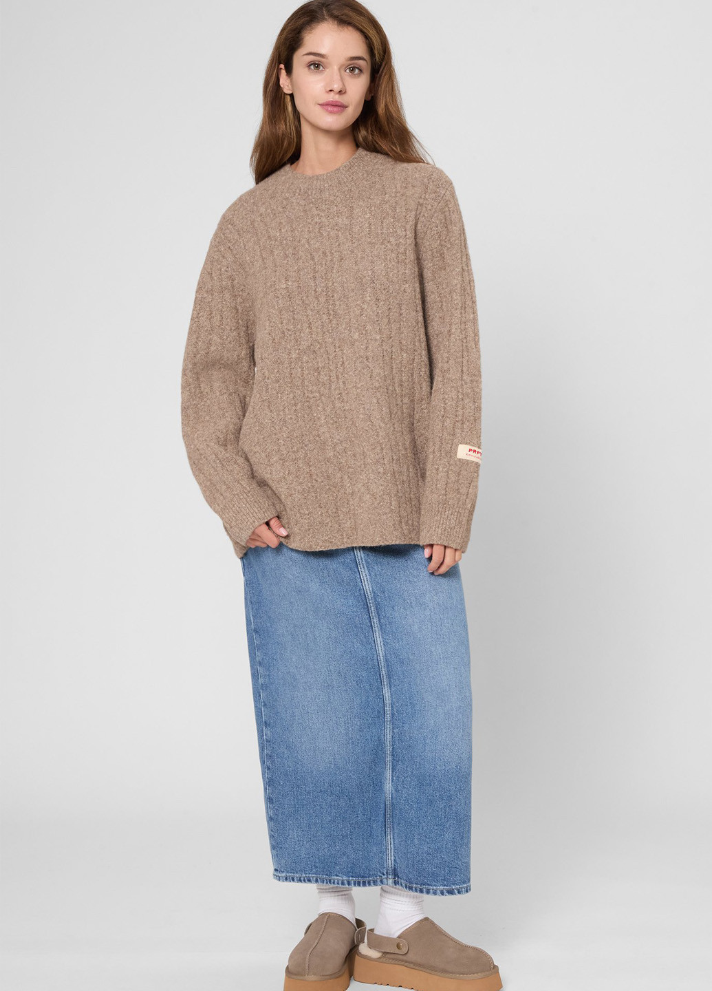 Бежевый зимний джемпер джемпер PRPY