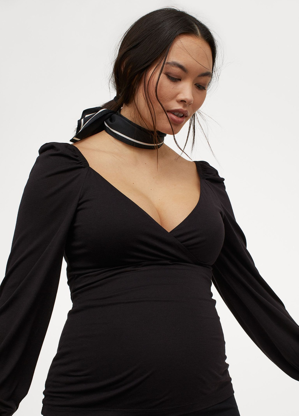 Чёрная блуза для кормящих H&M