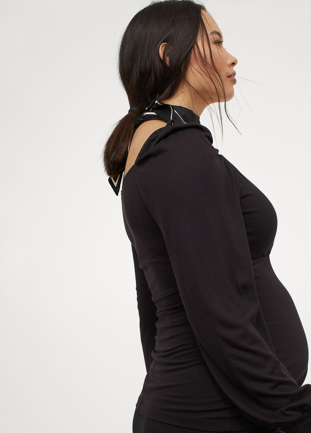 Чёрная блуза для кормящих H&M