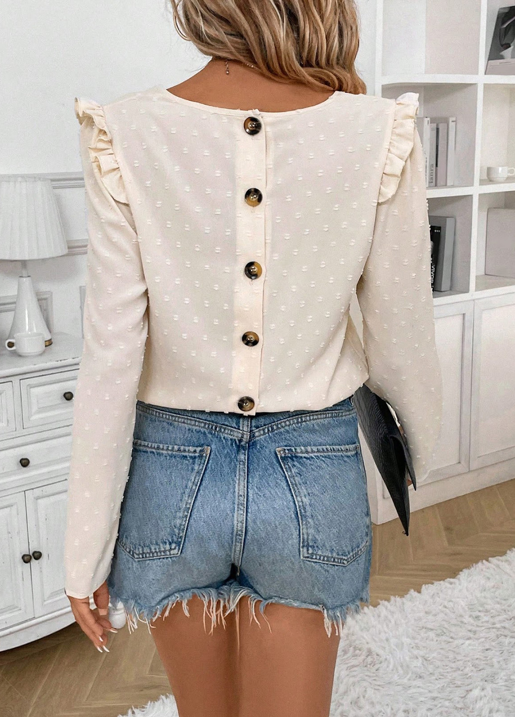 Кремовая блуза SHEIN