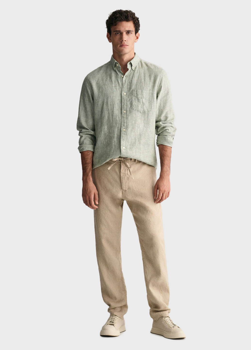 Бежевые кэжуал летние прямые брюки Gant