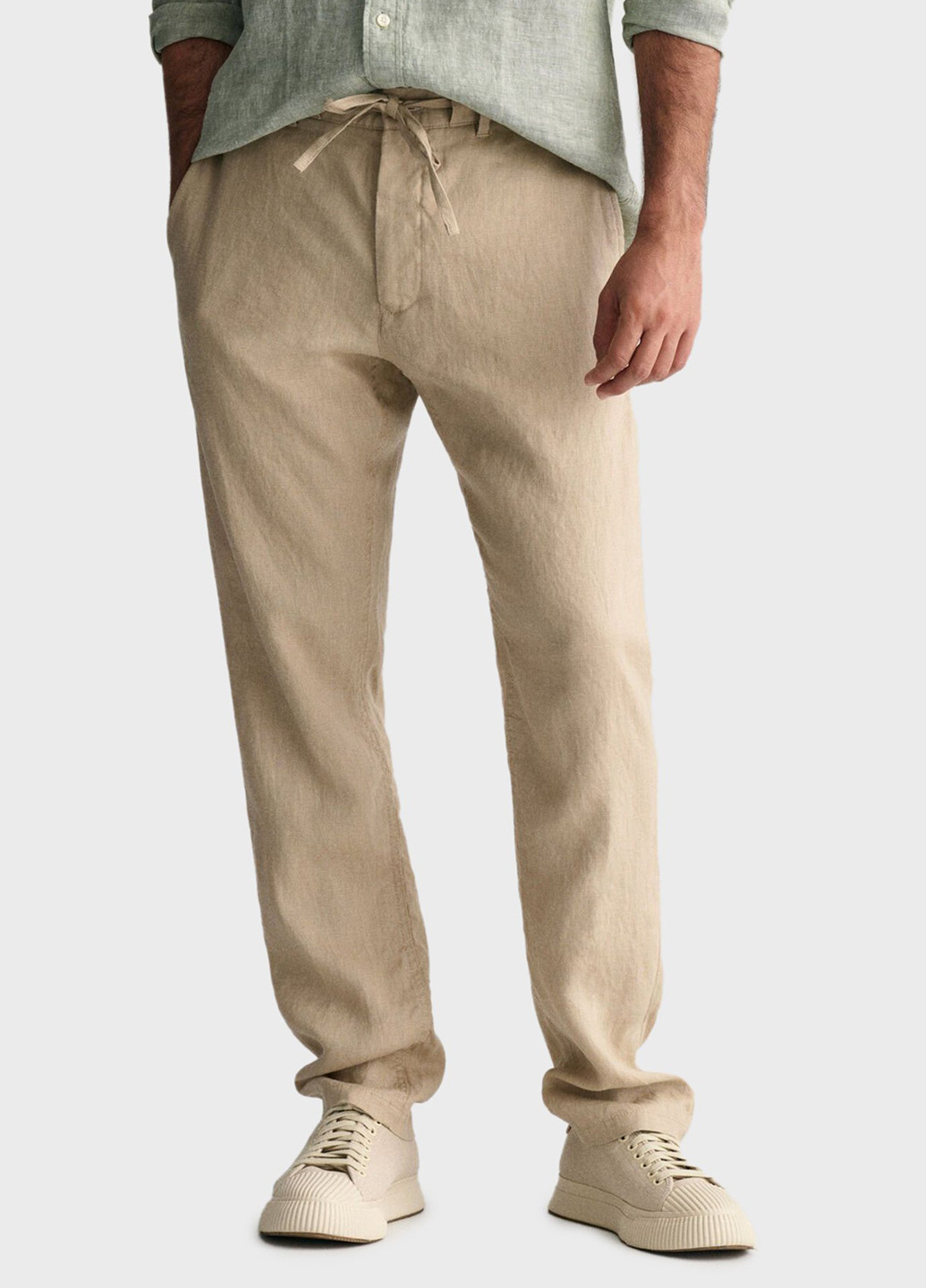 Бежевые кэжуал летние прямые брюки Gant