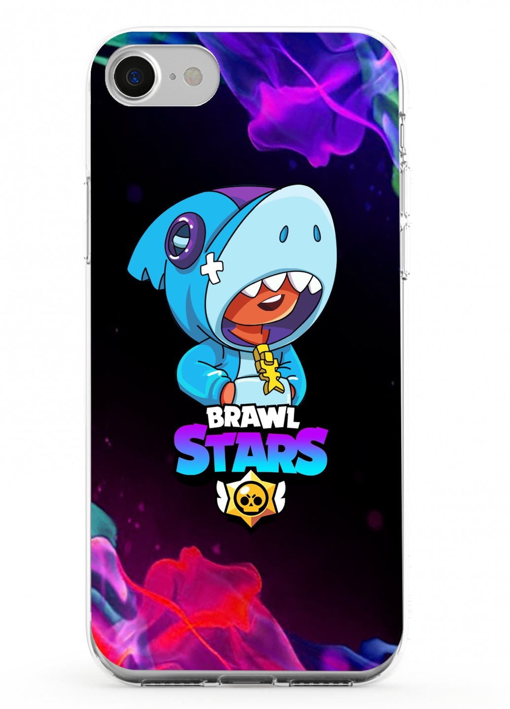 Чохол силіконовий Apple Iphone 8 Леон Акула Бравл Старс (Leon Shark Brawl Stars) (6151-1016) MobiPrint (219288213)