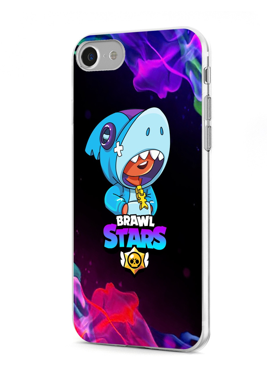 Чохол силіконовий Apple Iphone 8 Леон Акула Бравл Старс (Leon Shark Brawl Stars) (6151-1016) MobiPrint (219288213)