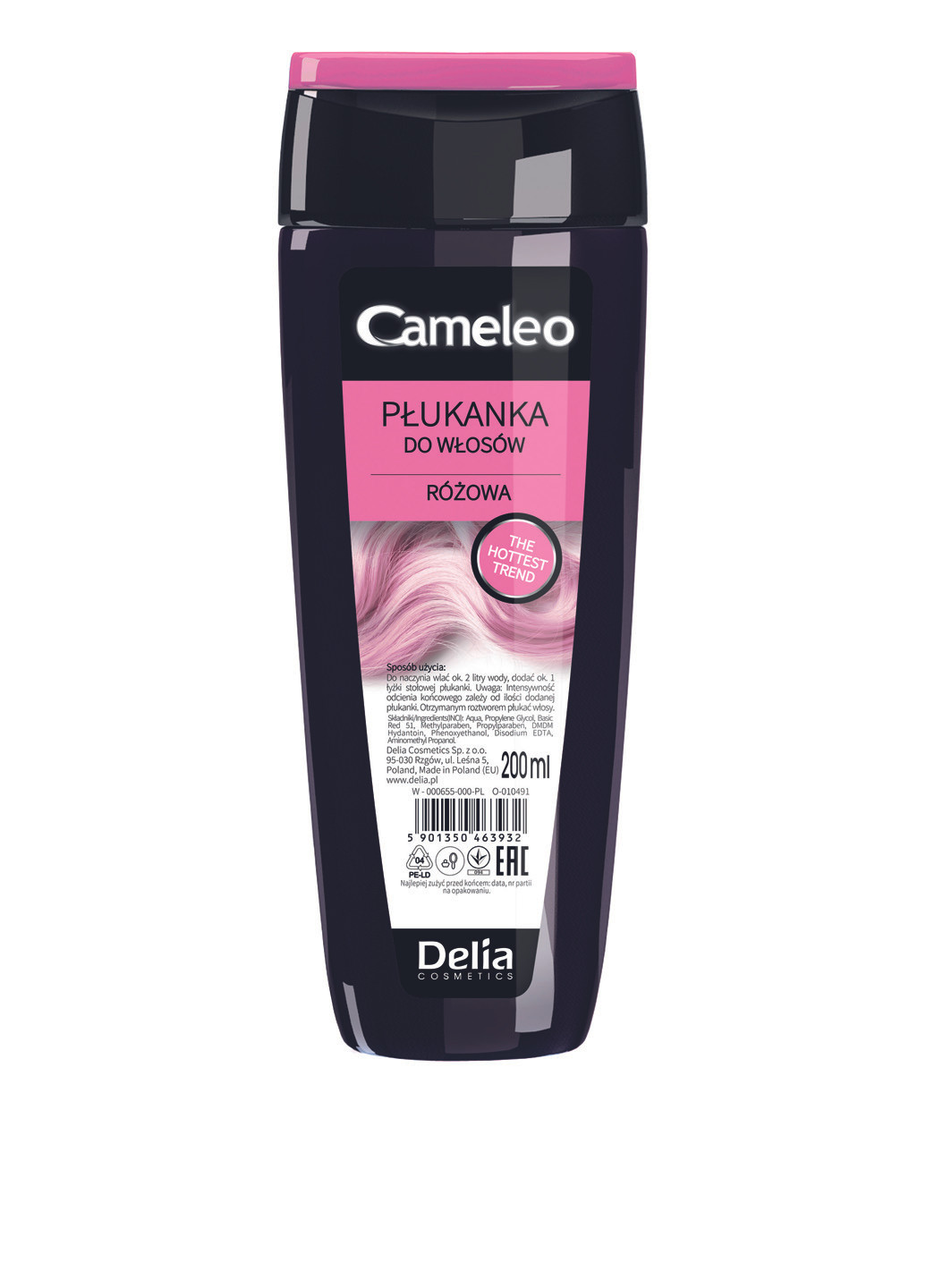 Ополіскувач відтінку для волосся (рожевий), 200 мл Delia Cosmetics (72750354)