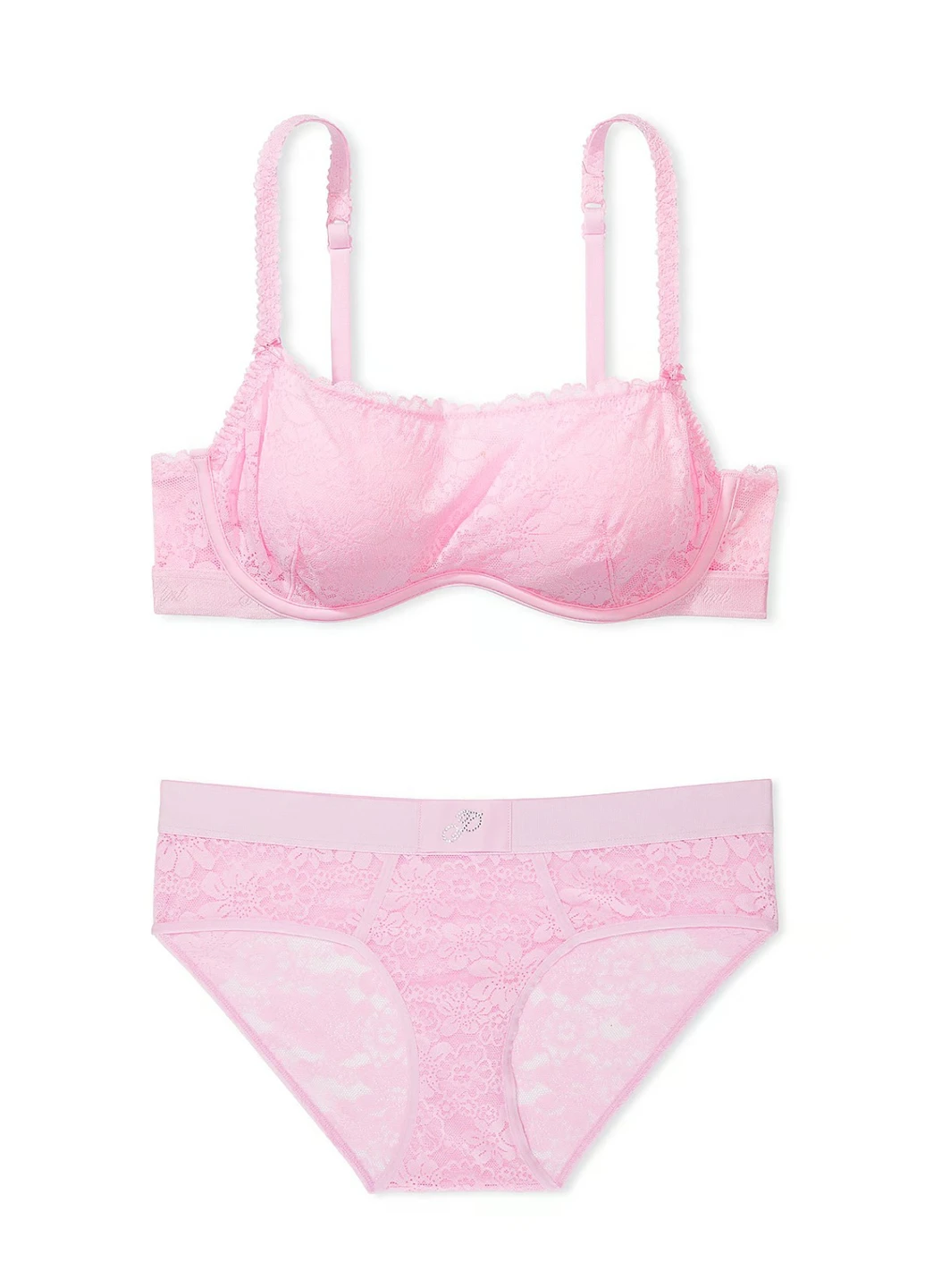 Розовый демисезонный комплект (бюстгальтер, трусики) Victoria's Secret
