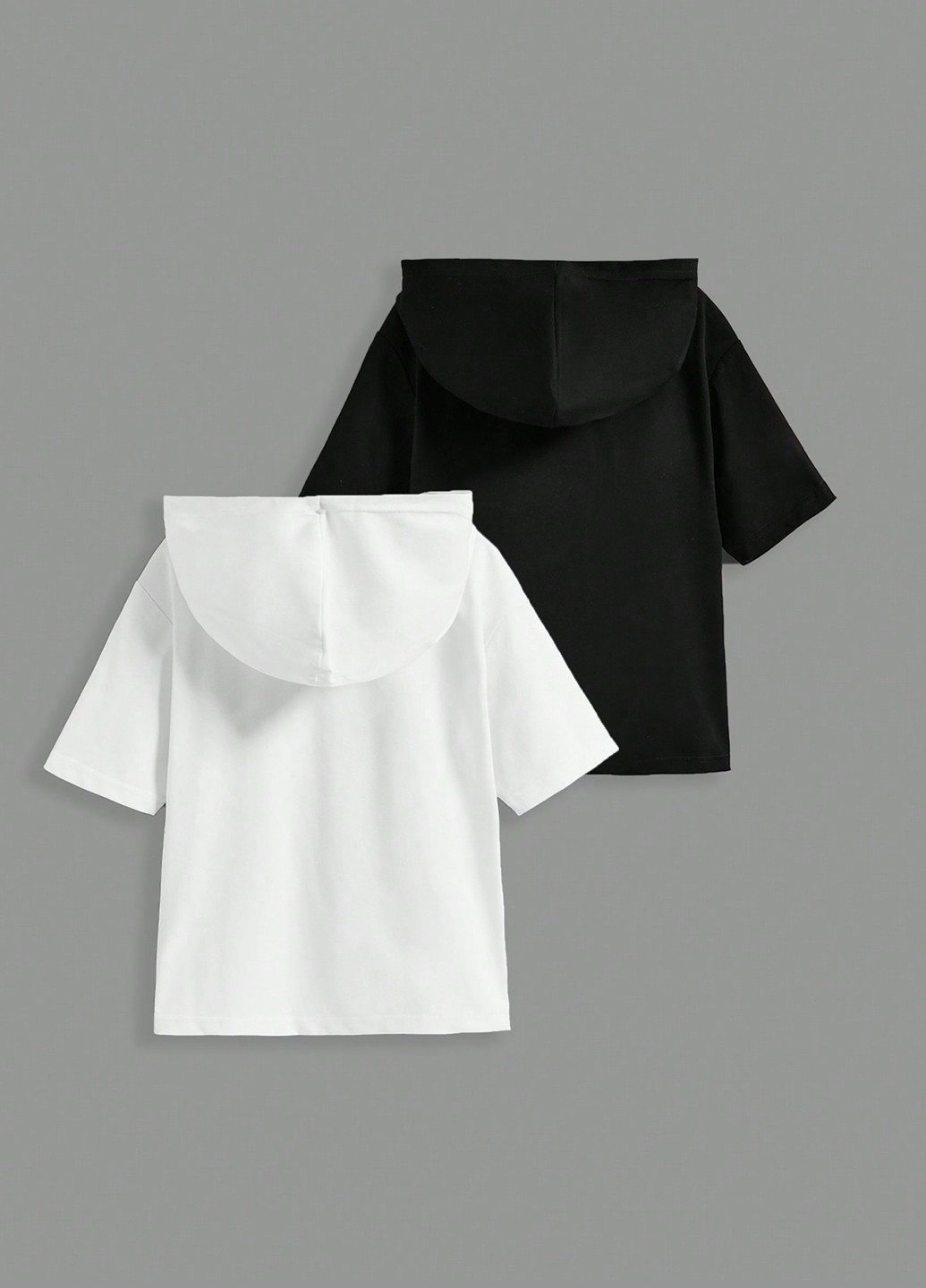 Черно-белая летняя футболка (2 шт.) SHEIN