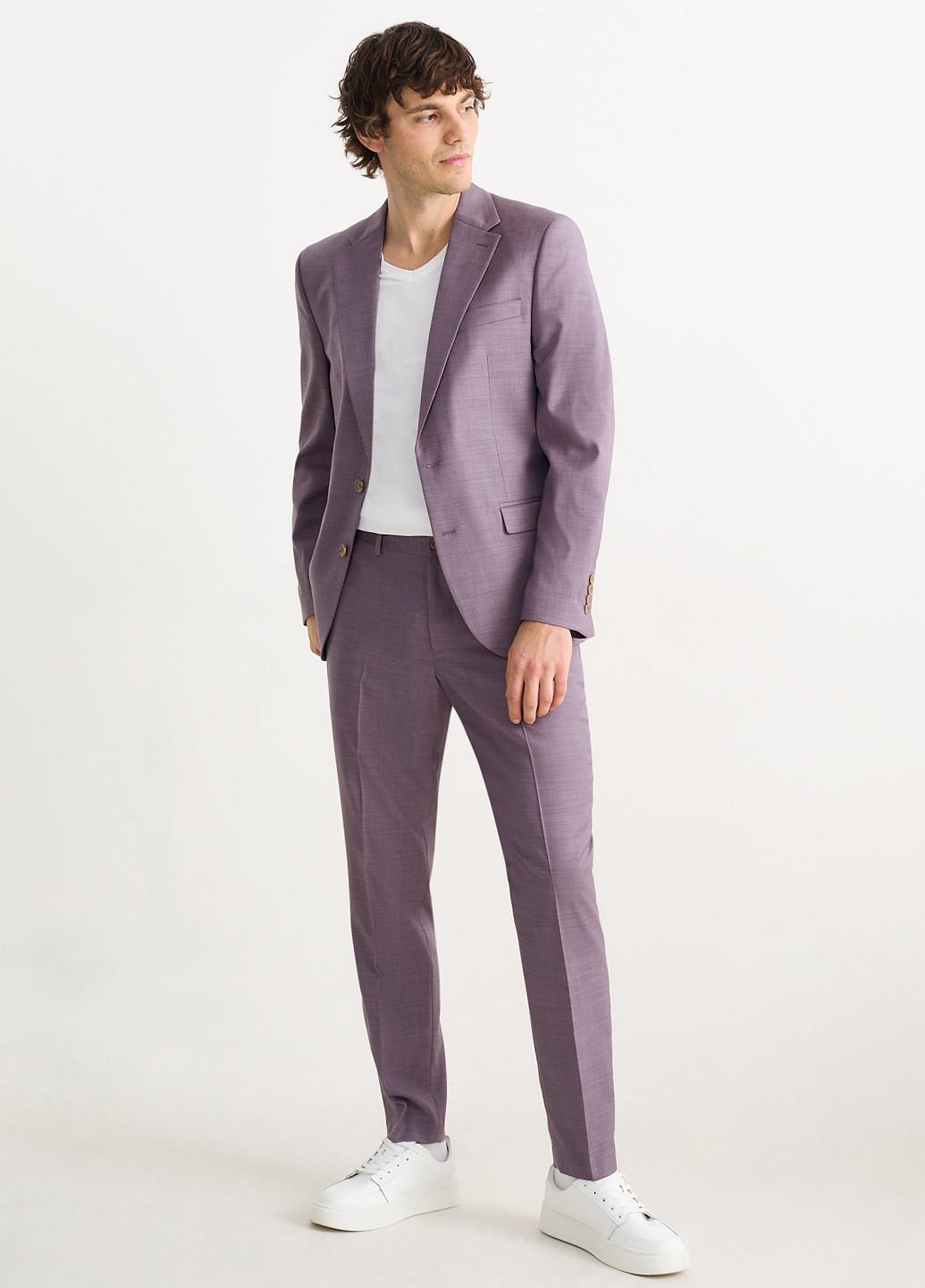 Фиолетовые классические, кэжуал демисезонные классические брюки C&A