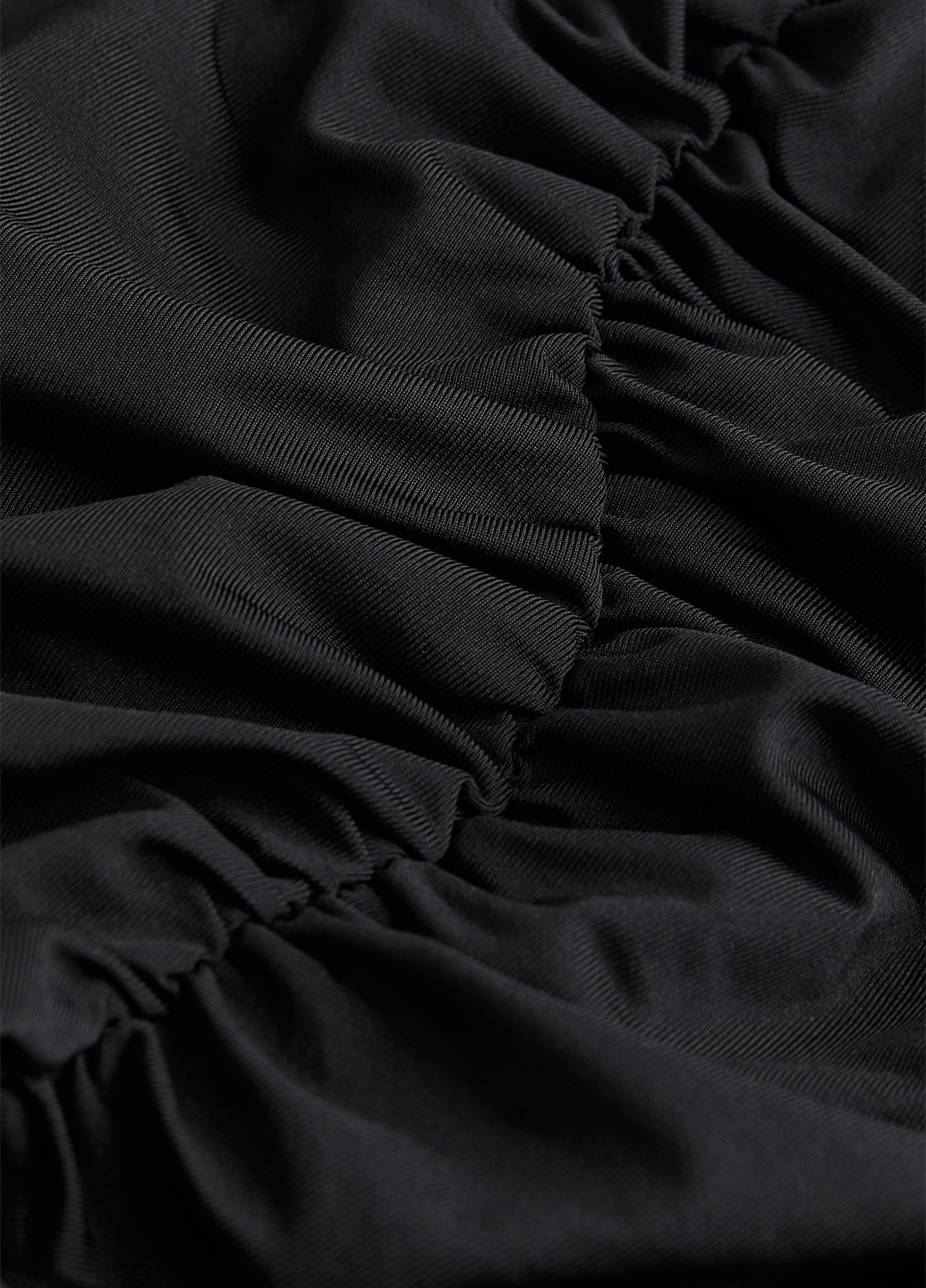 Черное вечернее платье силуэтная, на одно плечо H&M однотонное