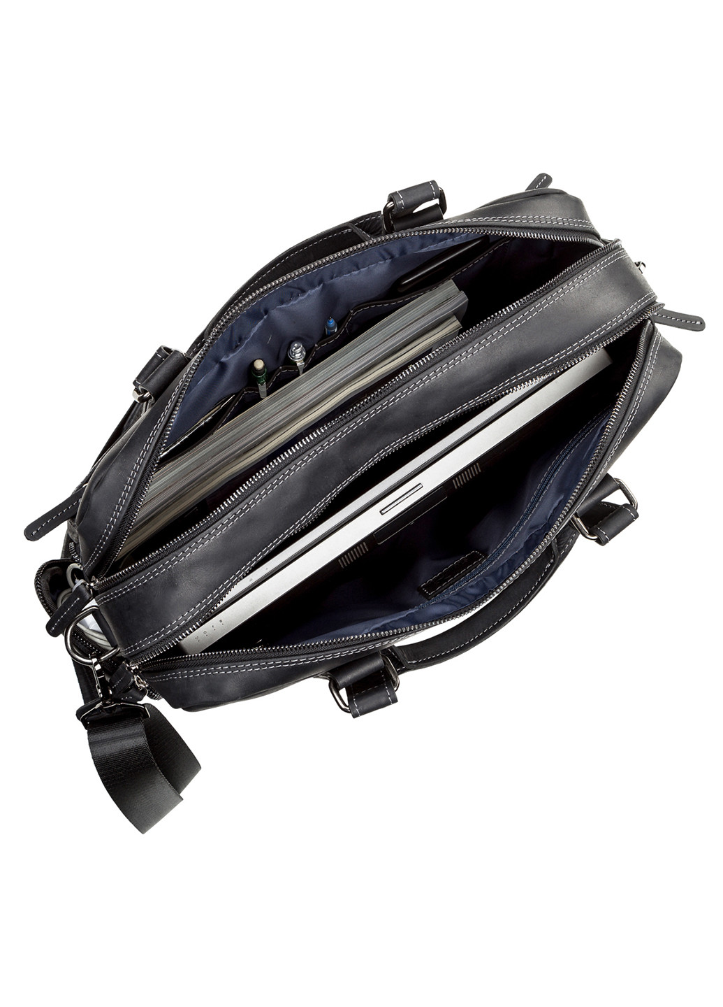 Чоловіча шкіряна сумка 42х30х12 см Shvigel (253174979)