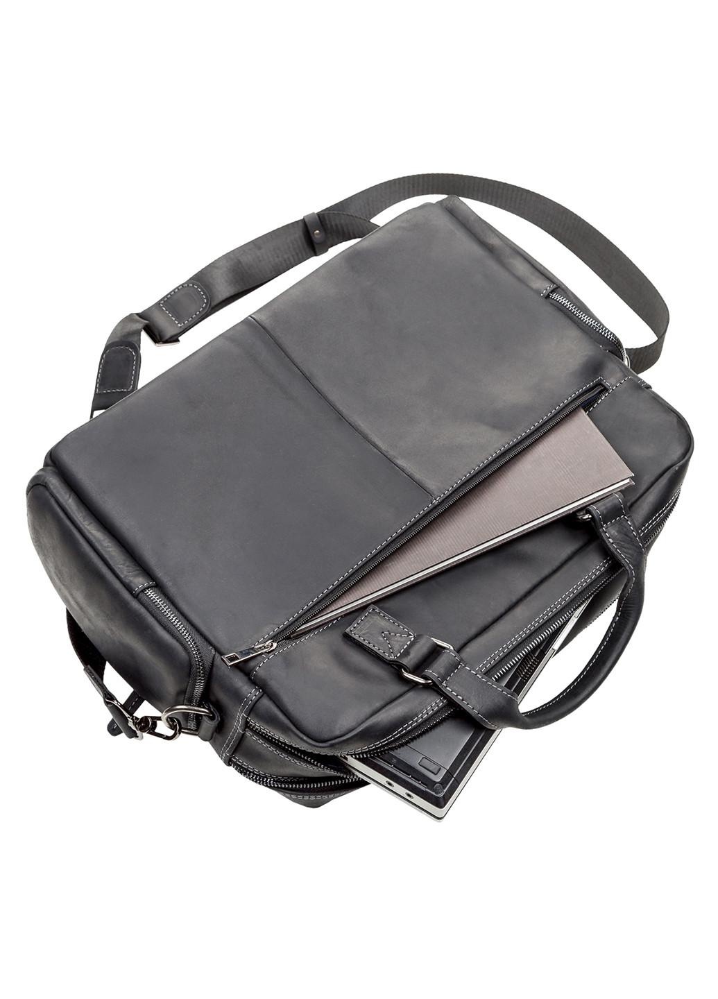 Чоловіча шкіряна сумка 42х30х12 см Shvigel (253174979)