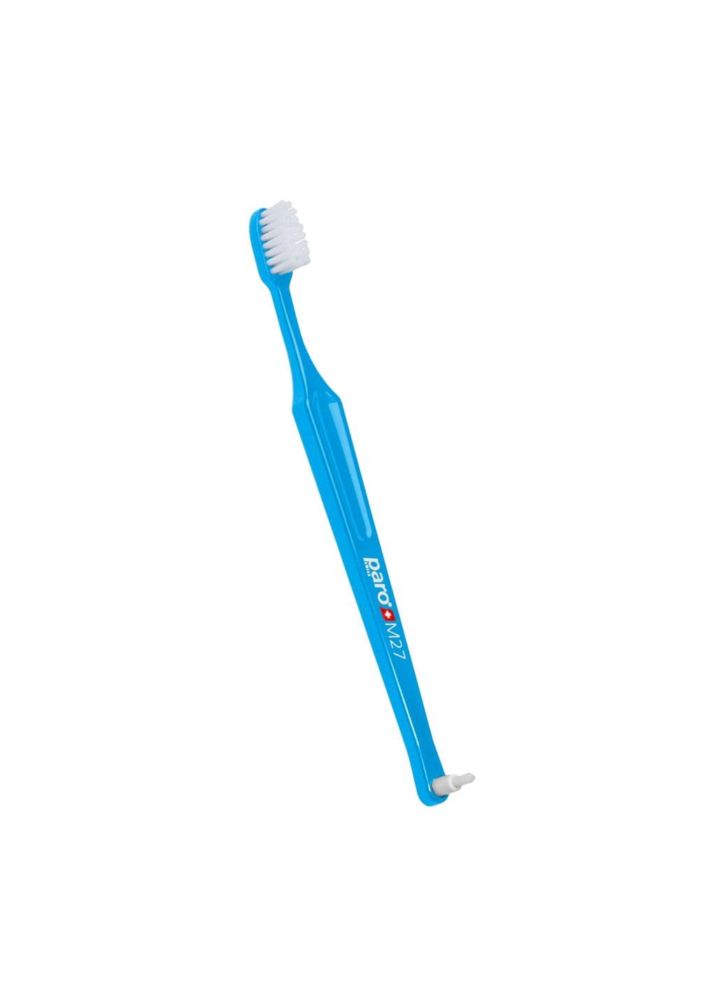 Дитяча зубна щітка M27 середньої жорсткості, Блакитна (7610458007440-blue) Paro Swiss (254084494)