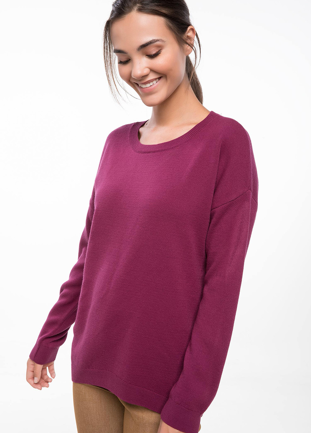 Пурпурный демисезонный свитер джемпер DeFacto