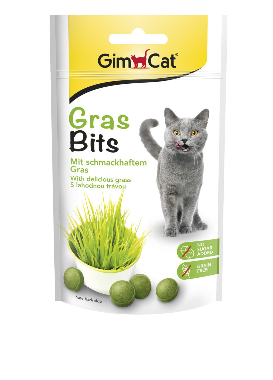 Витаминизированные таблетки GrasBits с травой (65 шт.) GimCat (251339060)