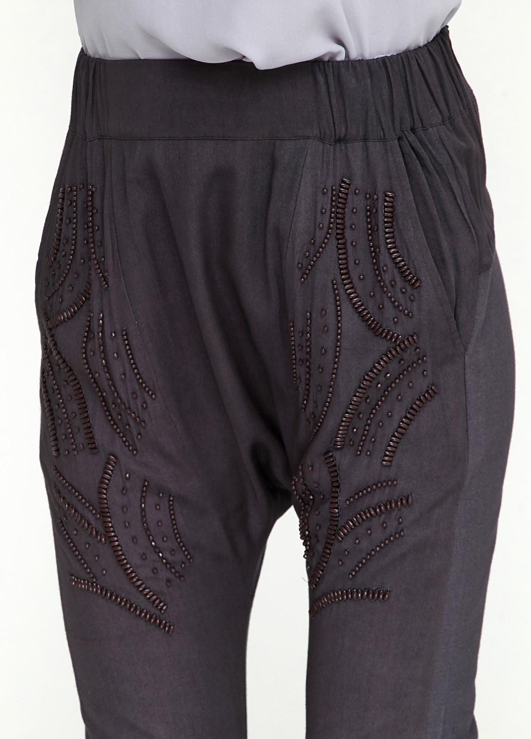 Темно-серые кэжуал демисезонные прямые брюки NU DENMARK