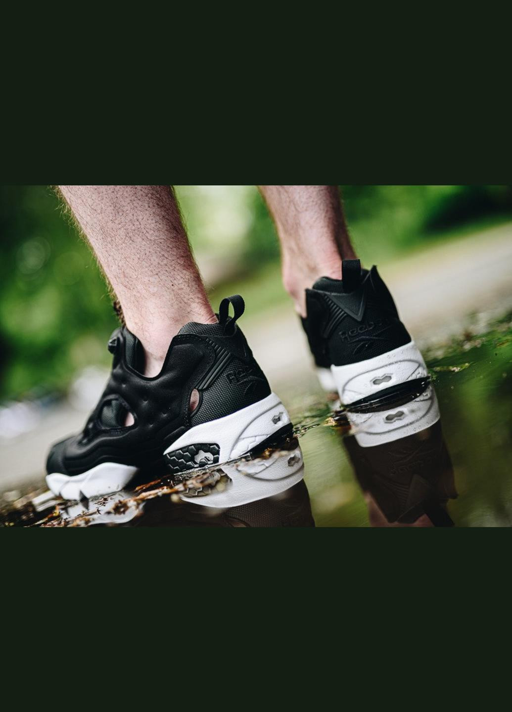 Кроссовки V65750 Reebok Instapump Fury чёрные демисезоны (317231449)