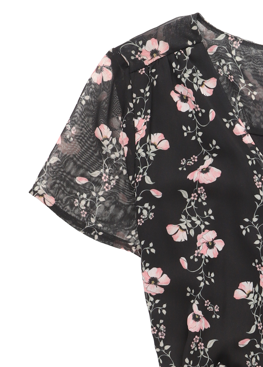 Чорна кежуал сукня кльош MINT&BERRY з квітковим принтом