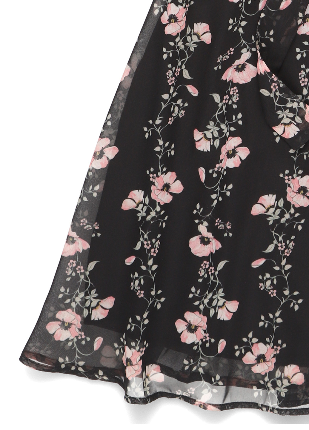 Чорна кежуал сукня кльош MINT&BERRY з квітковим принтом