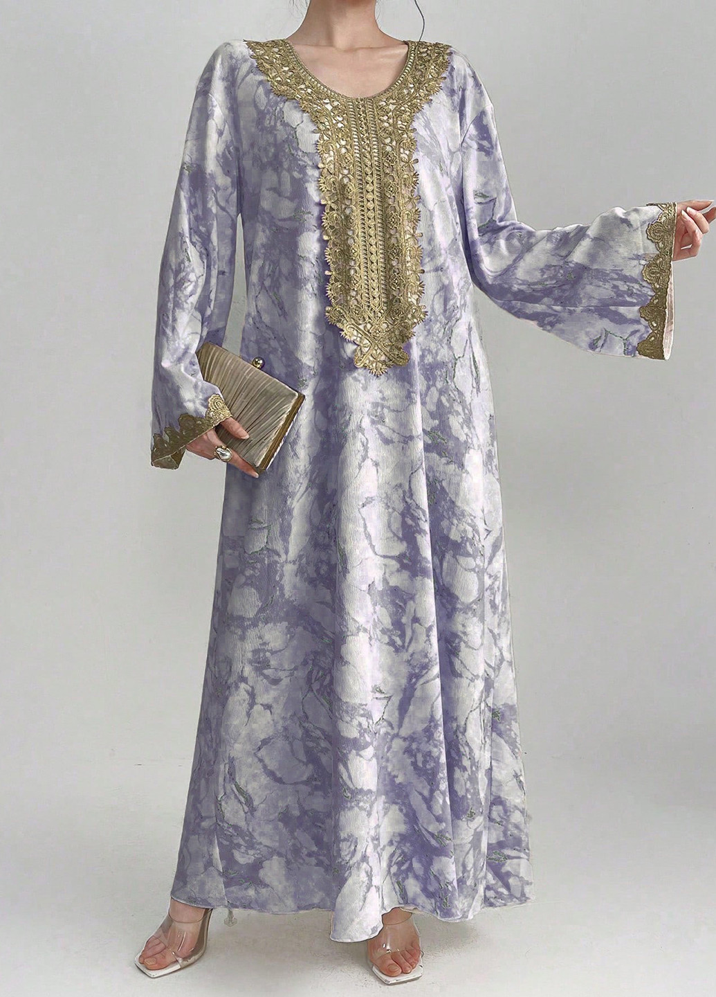 Комбінована вечірня, кежуал сукня а-силует SHEIN тай-дай