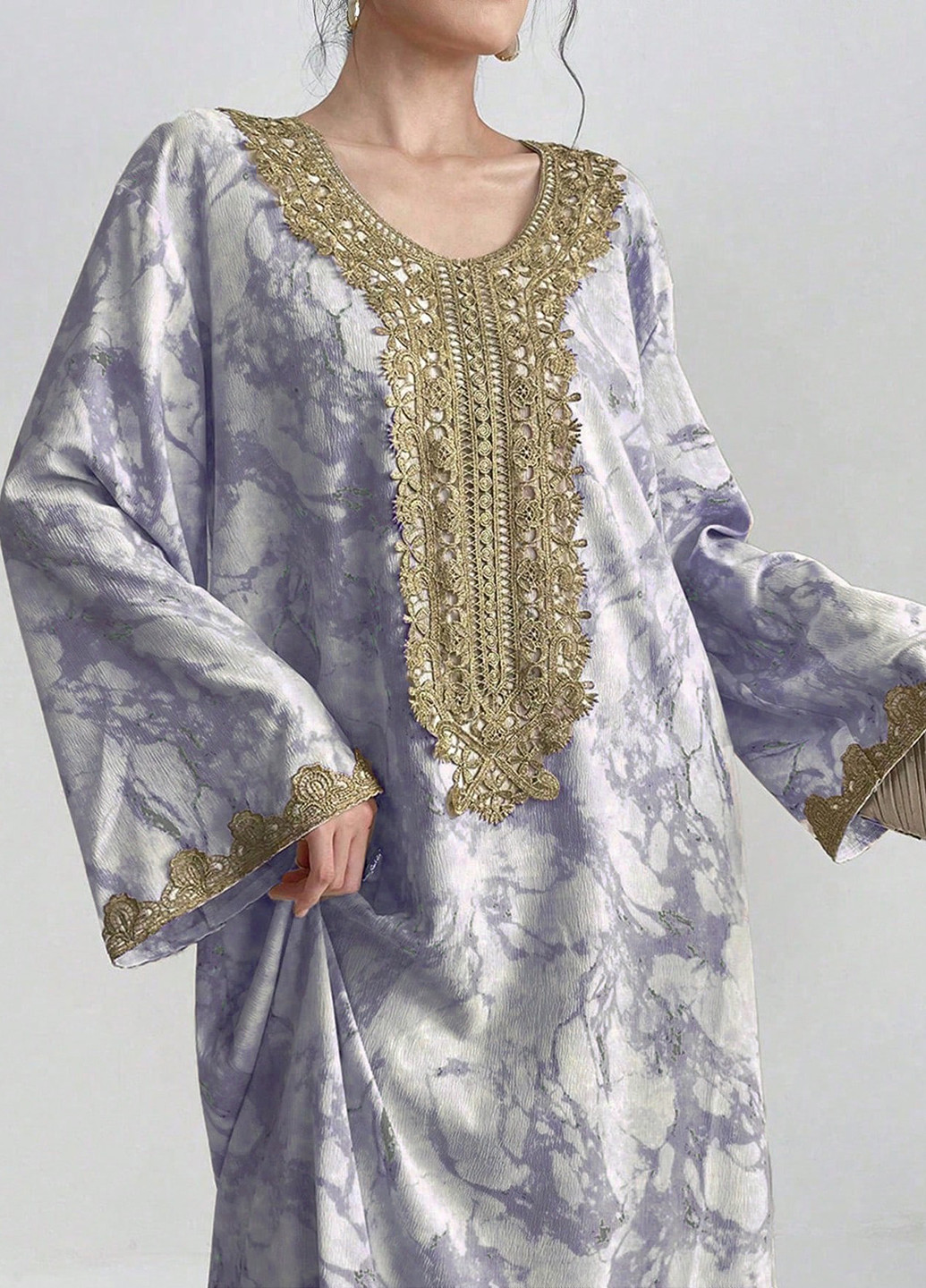 Комбінована вечірня, кежуал сукня а-силует SHEIN тай-дай