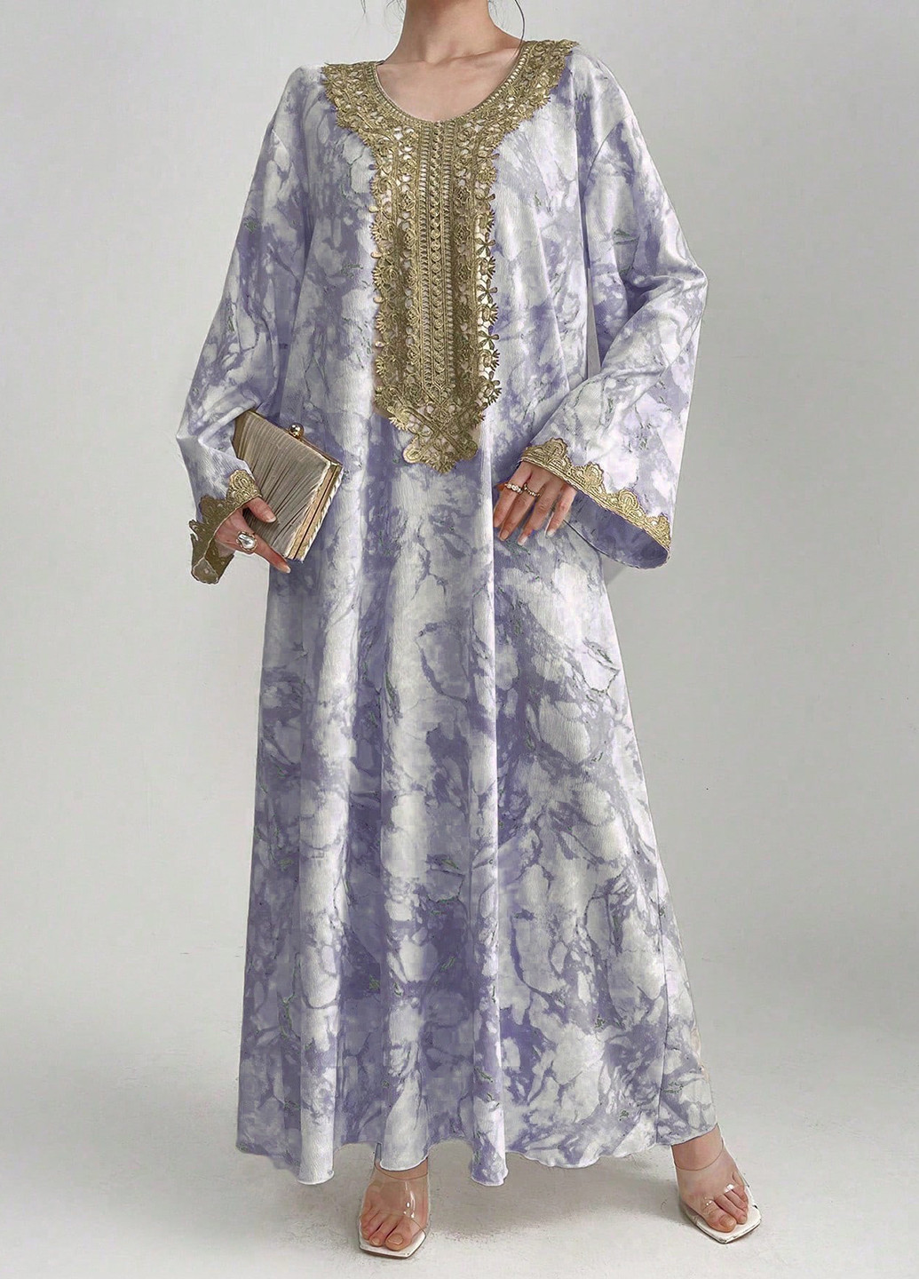 Комбінована вечірня, кежуал сукня а-силует SHEIN тай-дай