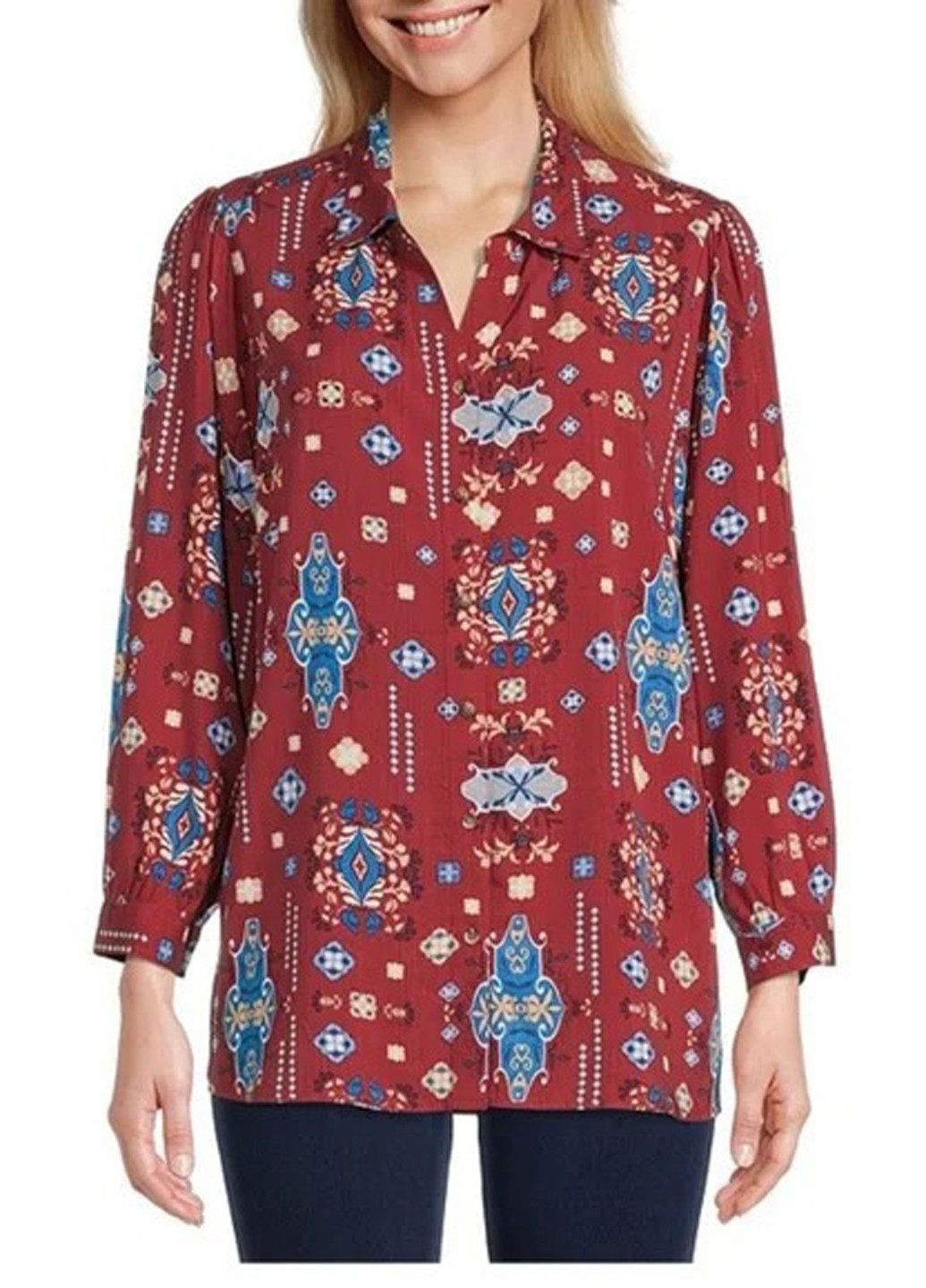 Бордова блузка American Fashion