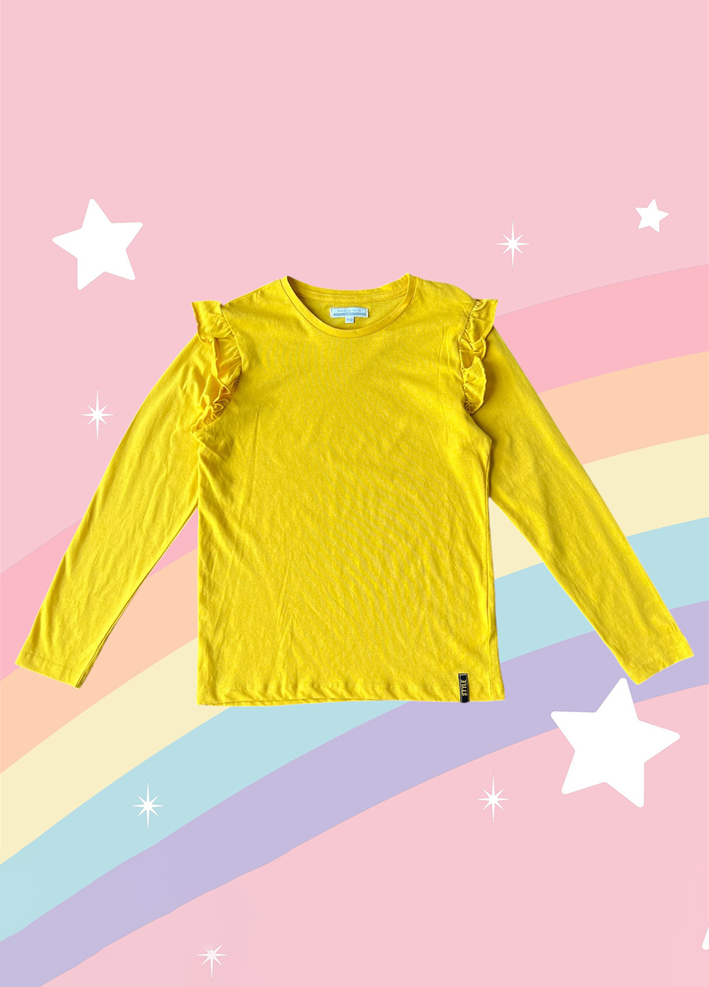 Желтый демисезонный кэжуал лонгслив Piazza Italia однотонный