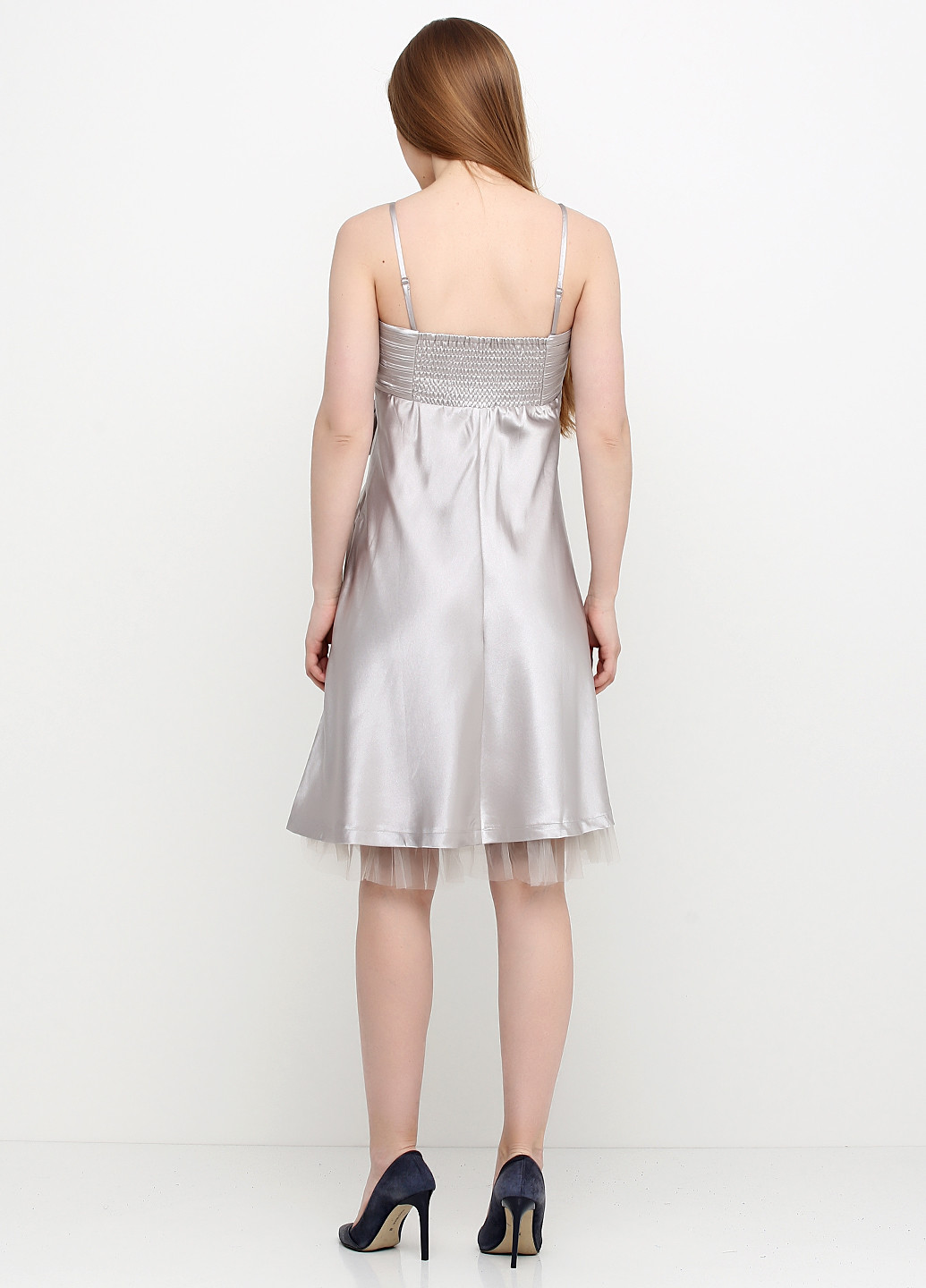 Сріблястий коктейльна сукня B.P.C. однотонна