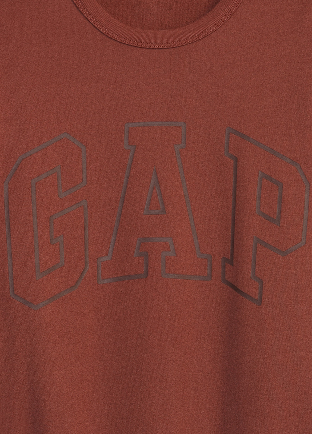 Свитшот Gap - Прямой крой логотип коричневый кэжуал хлопок - (279312908)
