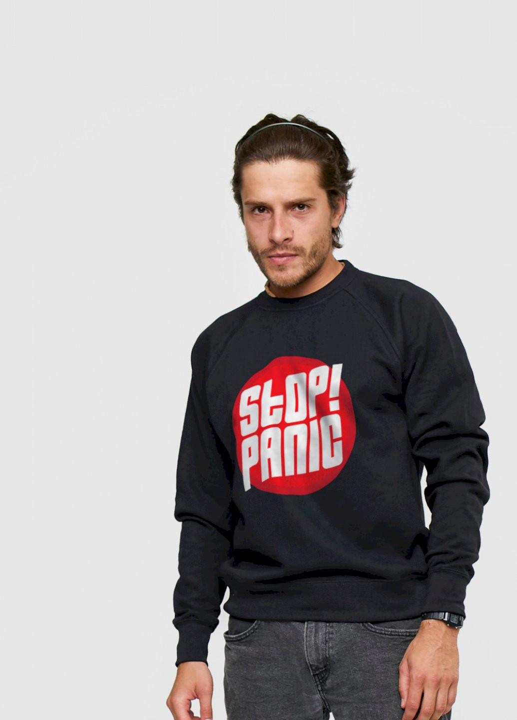 Чорний світшот чоловічий YAPPI малюнок (251424284)