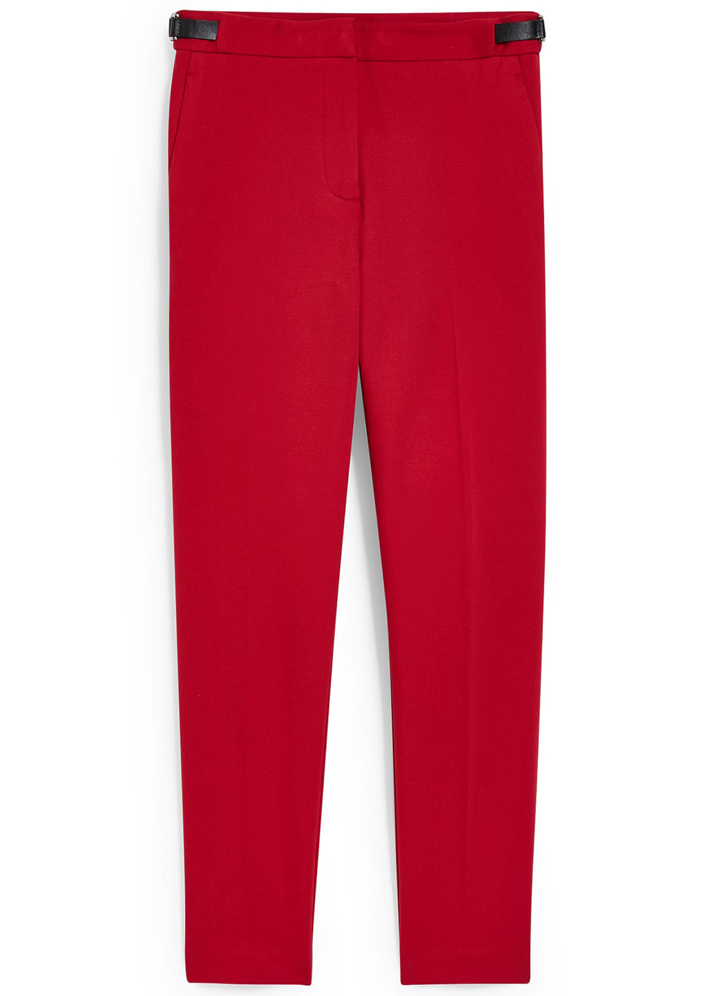 Красные кэжуал демисезонные зауженные, укороченные брюки C&A