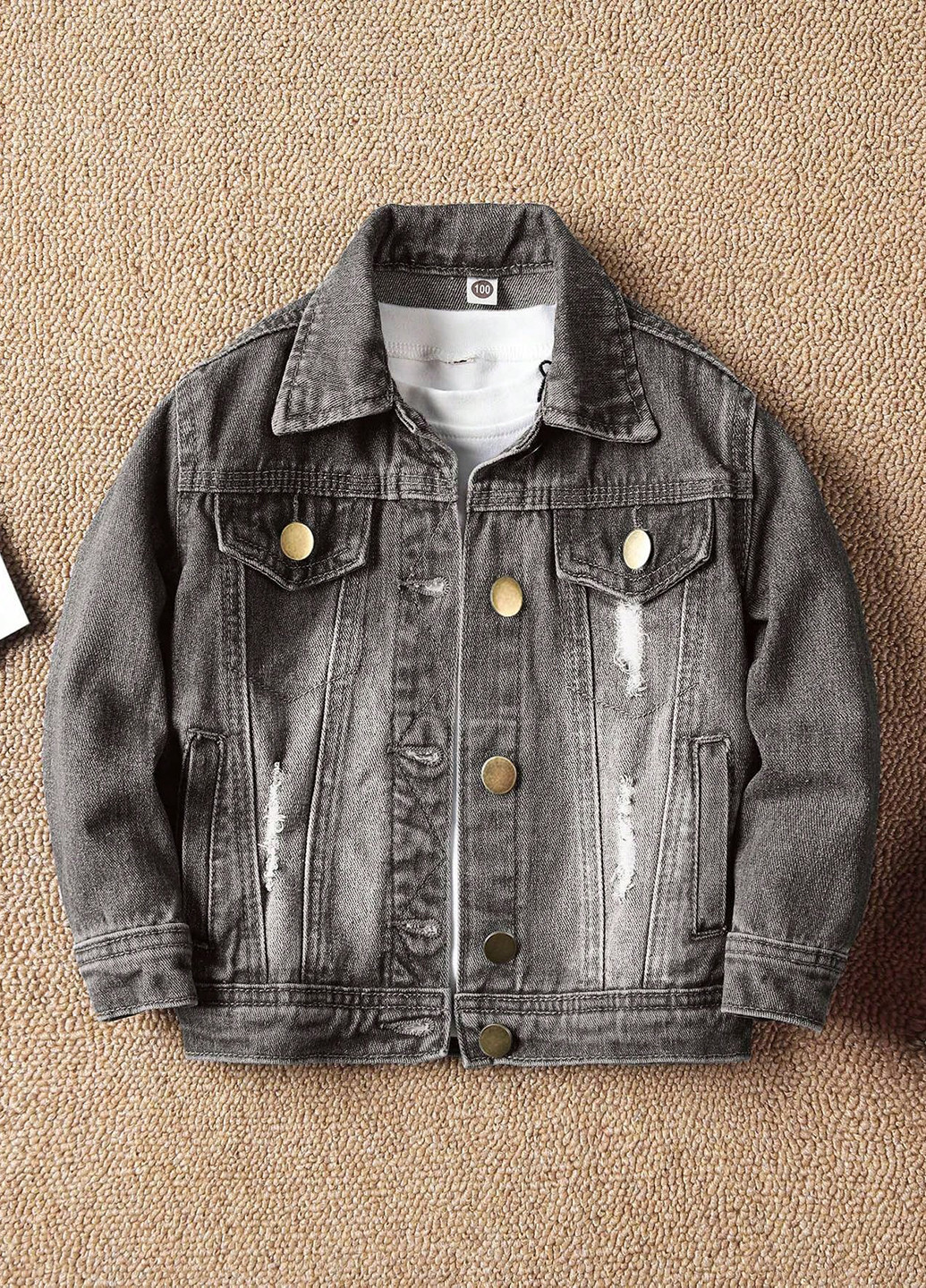 Світло-сіра демісезонна куртка SHEIN