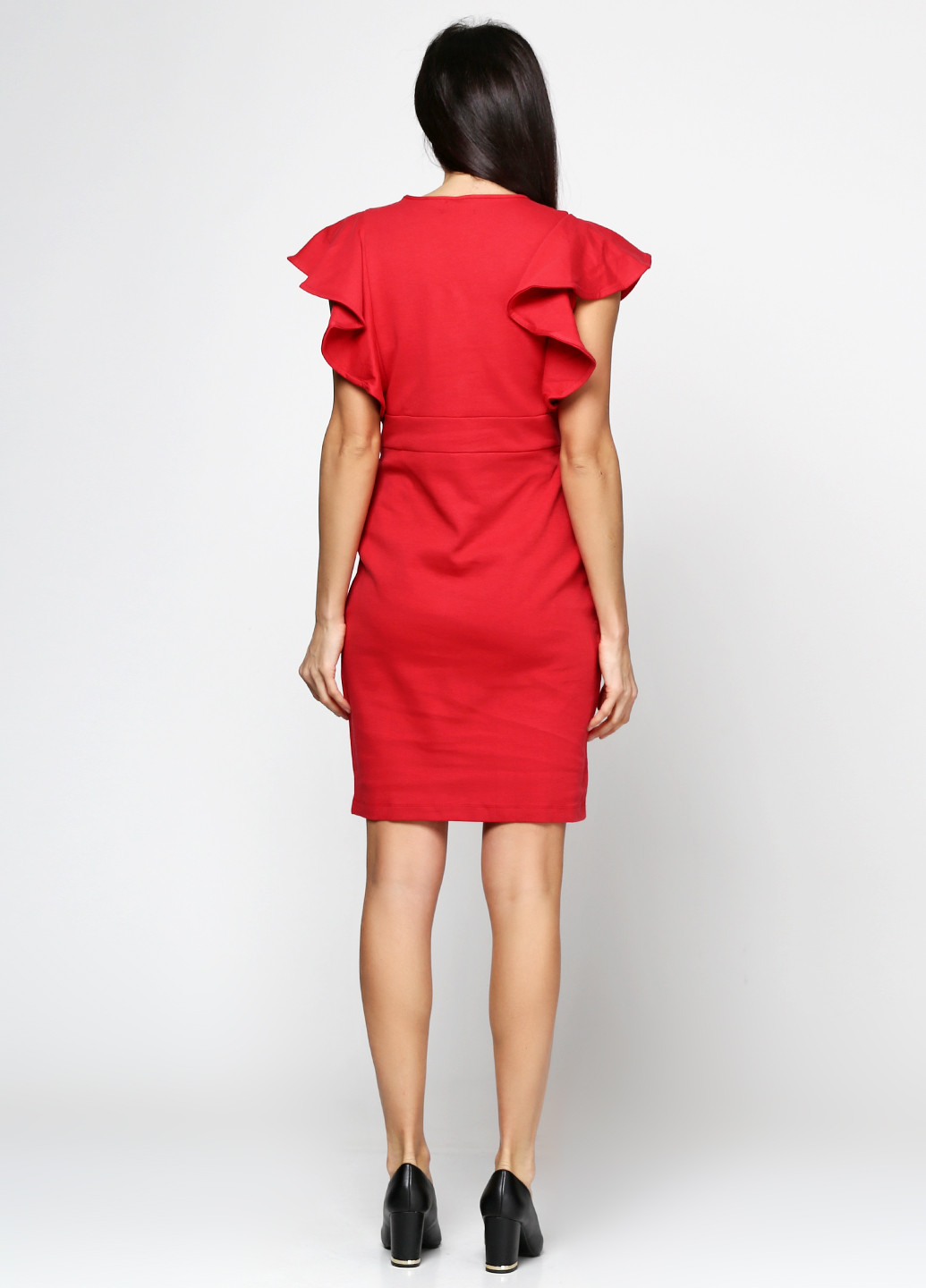 Червона коктейльна сукня, сукня Zalando однотонна