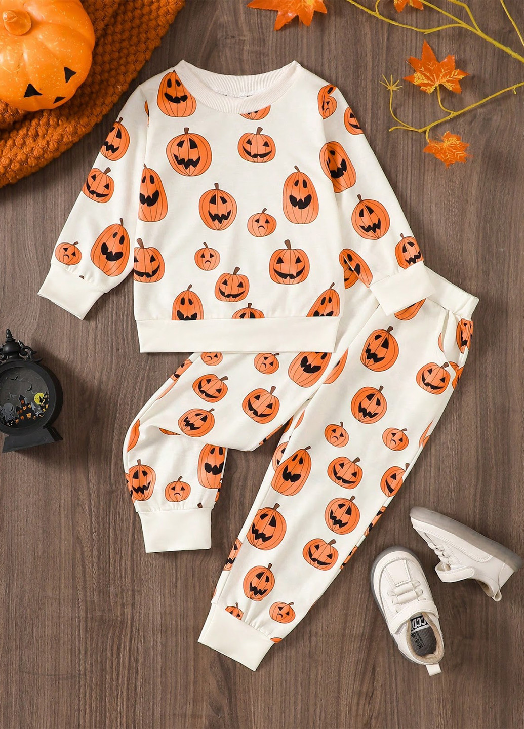 Світло-бежевий демісезонний костюм (світшот, штани) брючний SHEIN