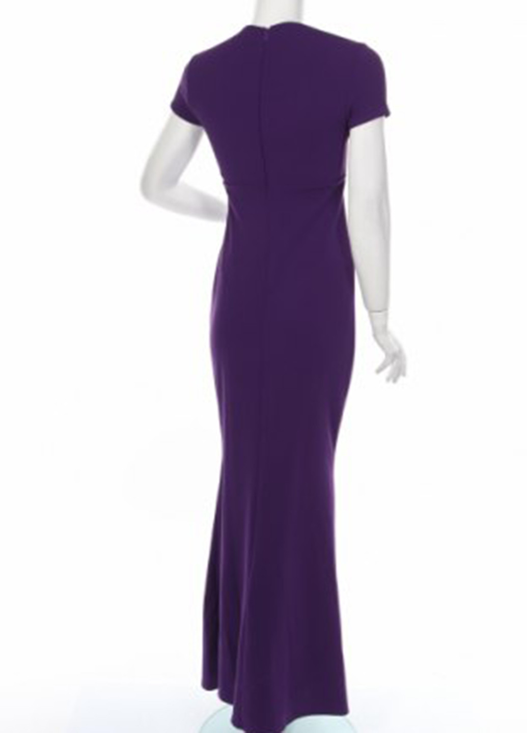 Фиолетовое вечернее платье годе Goddiva однотонное