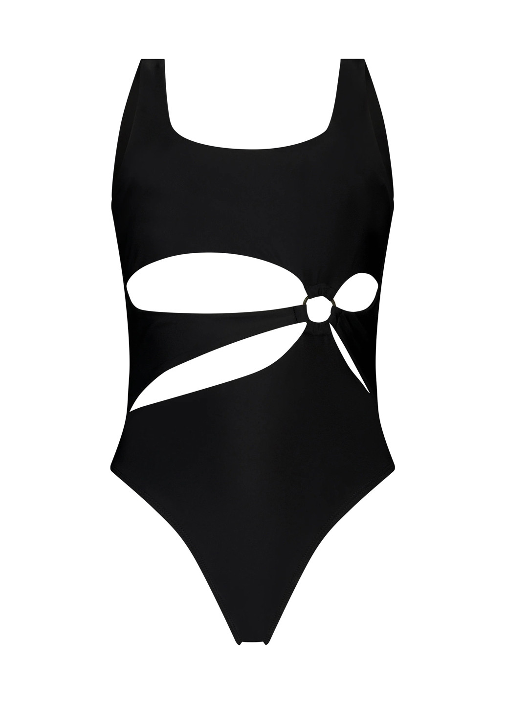 Черный демисезонный купальник слитный, майо Hunkemoller