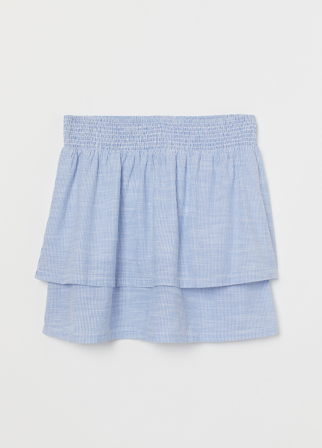 Голубая кэжуал в полоску юбка H&M клешированная