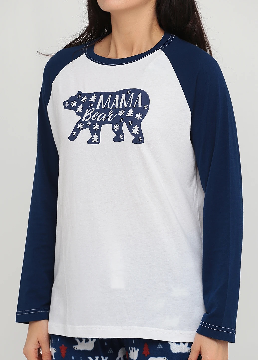 Темно-синя всесезон піжама (реглана, штани) реглан + брюки SleepytimePjs