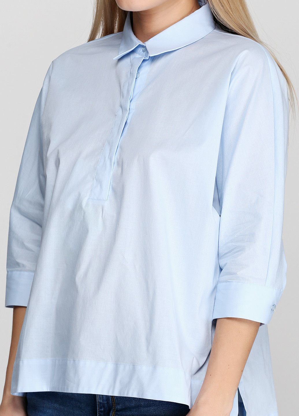 Світло-блакитна демісезонна блуза ZANETTI 1965